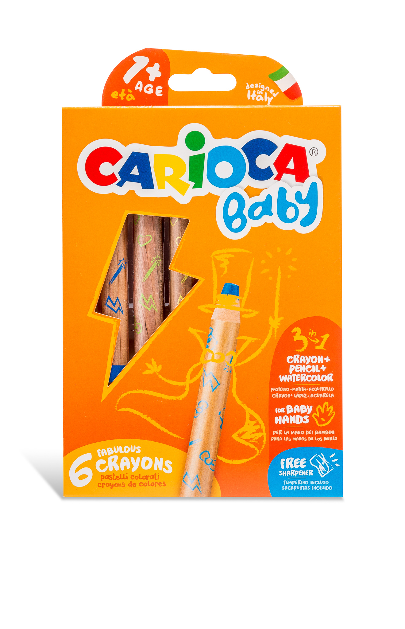 Rotulador Carioca baby 2 años caja 6 colores surtidos 42813
